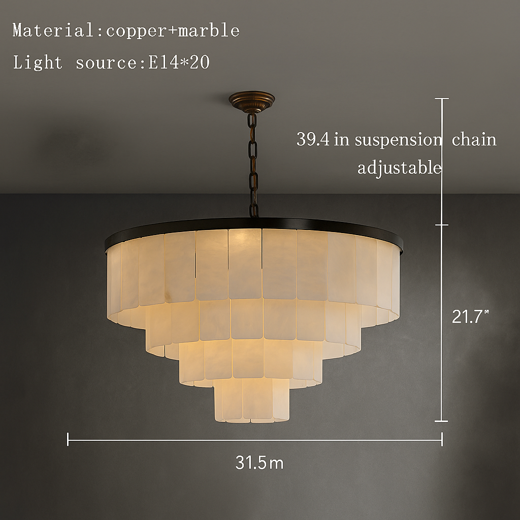 Aurora Alabaster Tiered Chandelier product image