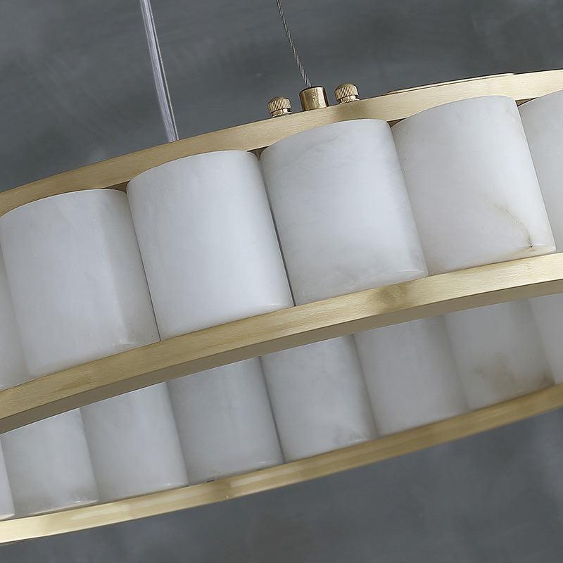 Avalon Alabaster Anne Circle Chandelier material and finish detail