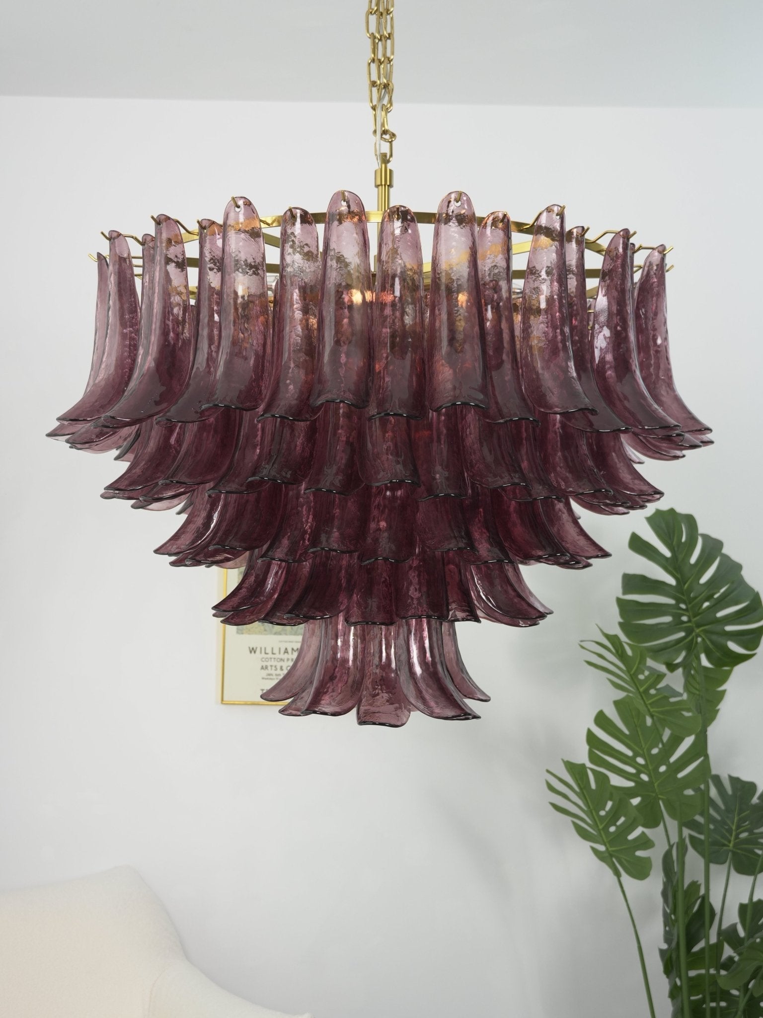 Amethyst Bloom Chandelier Glass lighting by Bling Lighting Studio