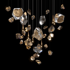 Champagne Crystal Meteor Chandelier