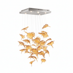 Multicolor Crystal Maple Leaf Chandelier