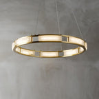 Qatar Alabaster Round Chandelier by Bling Lighting Studio