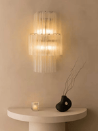 Glacier Tier Murano Glass Wall Light