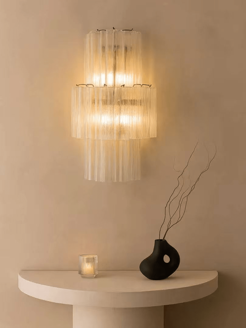 Glacier Tier Murano Glass Wall Light