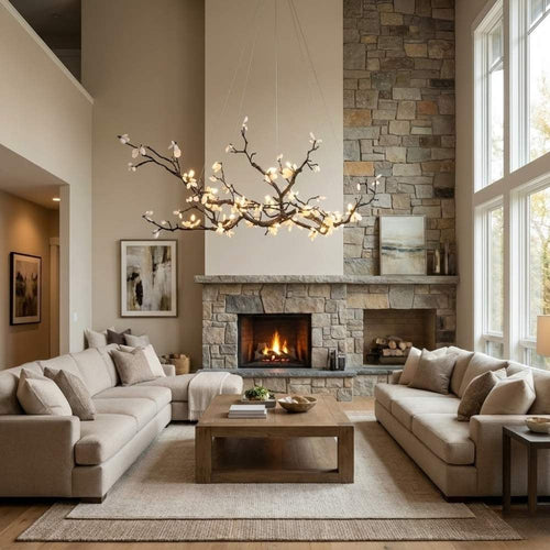 Barhed Tree Branch Chandelier by Bling Lighting Studio