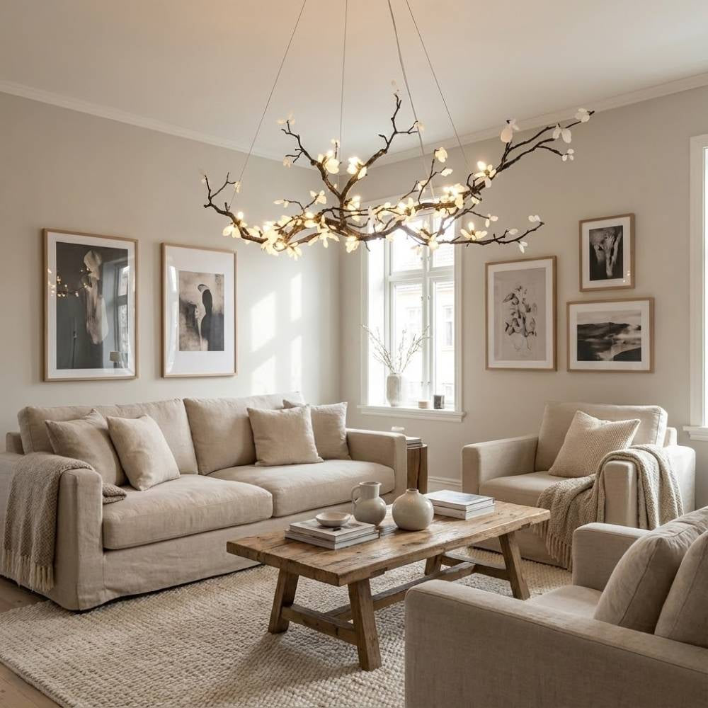 Barhed Tree Branch Chandelier by Bling Lighting Studio