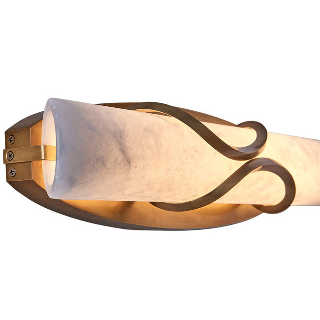 Basalt Tubular Alabaster Wall Sconce by Bling Lighting Studio