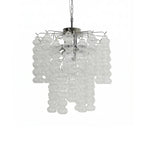 Beaded Vertical Textured Glass Chandelier by Bling Lighting Studio