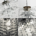 Beaded Vertical Textured Glass Chandelier product image