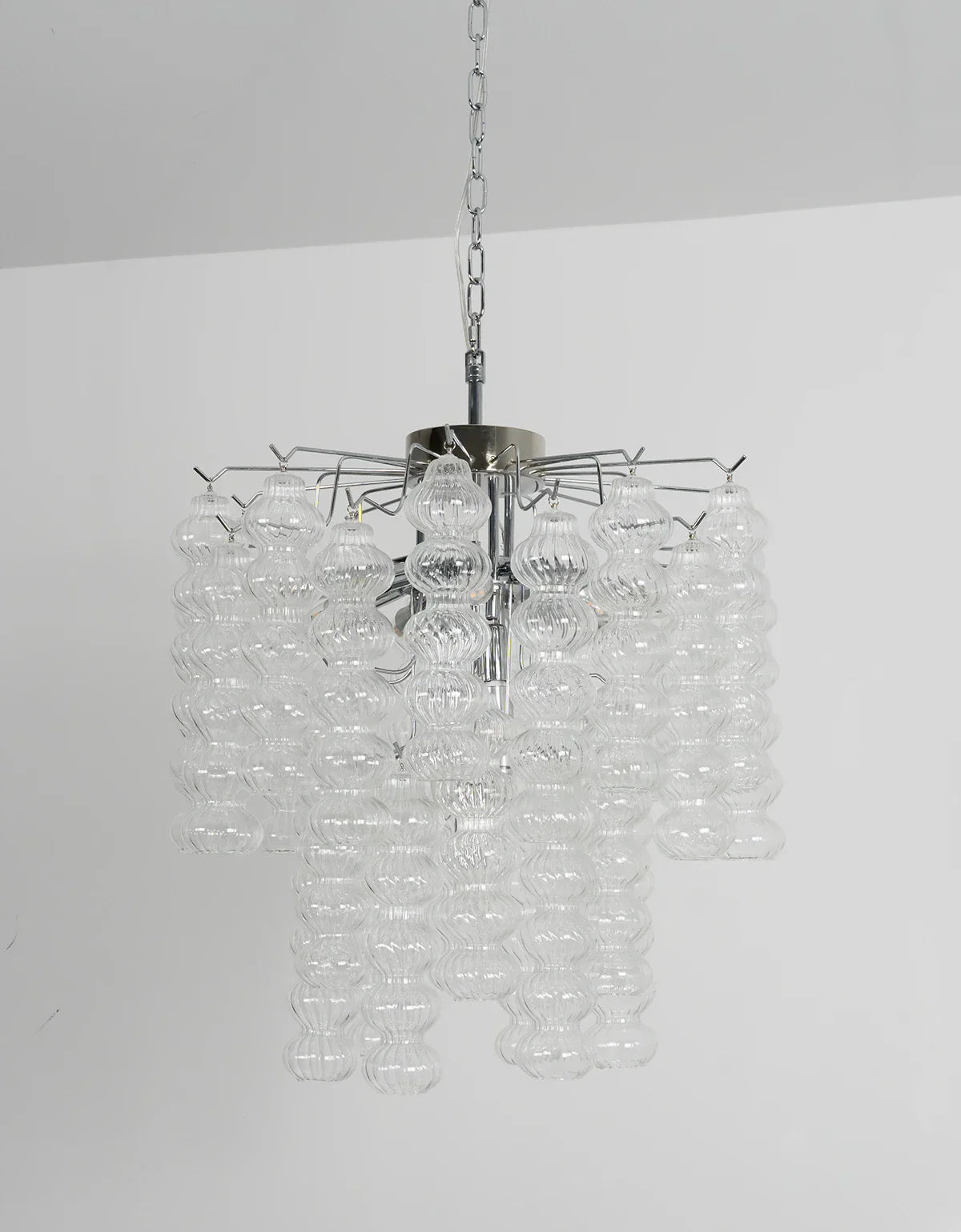 Beaded Vertical Textured Glass Chandelier product image