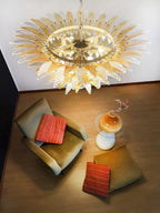 Beautifully Murano Palmette Amber Transparent Chandelier product image