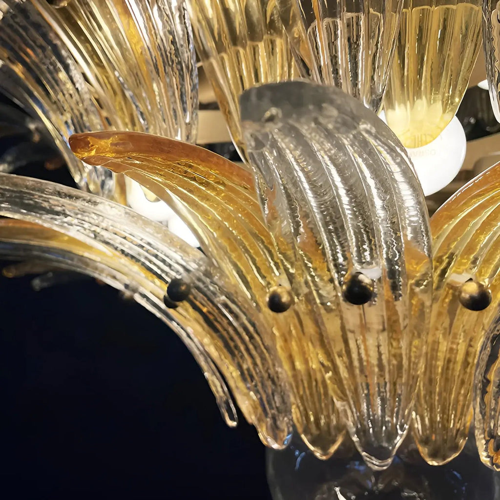 Beautifully Murano Palmette Amber Transparent Chandelier product image