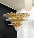 Beautifully Murano Palmette Amber Transparent Chandelier product image