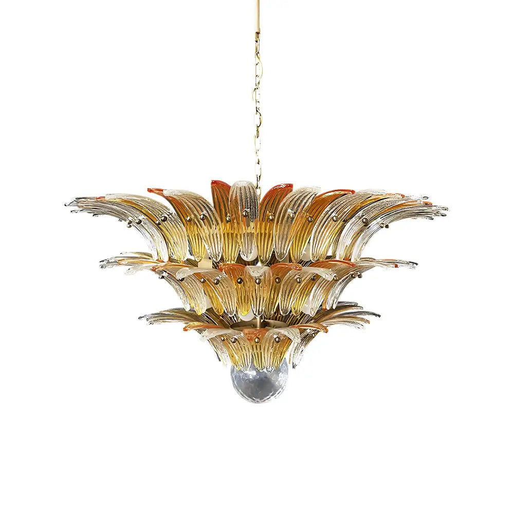 Beautifully Murano Palmette Amber Transparent Chandelier product image