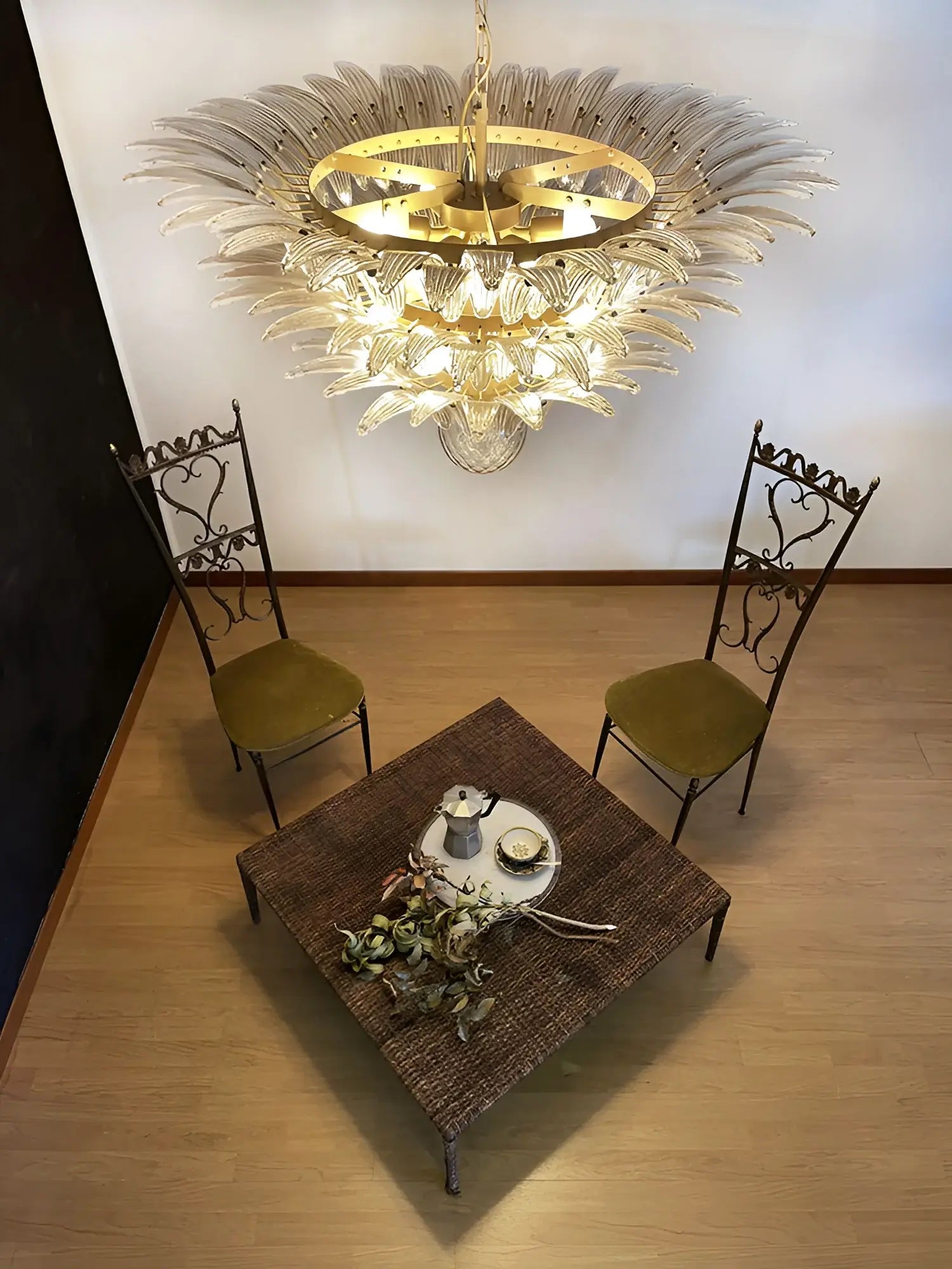 Beautifully Murano Palmette Smoked Chandelier product image