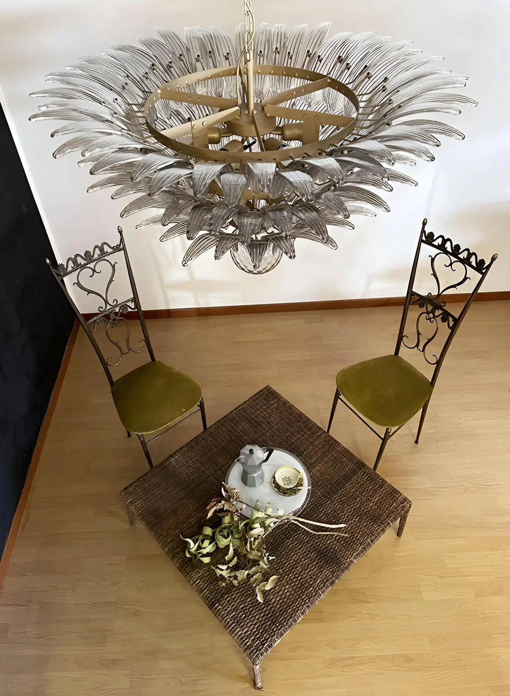 Beautifully Murano Palmette Smoked Chandelier product image