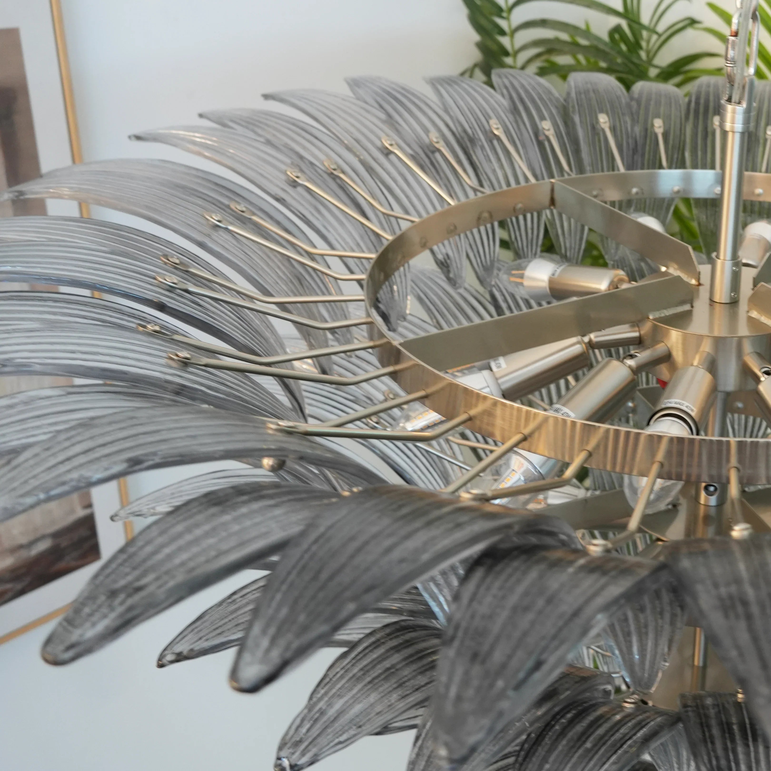 Beautifully Murano Palmette Smoked Chandelier product image