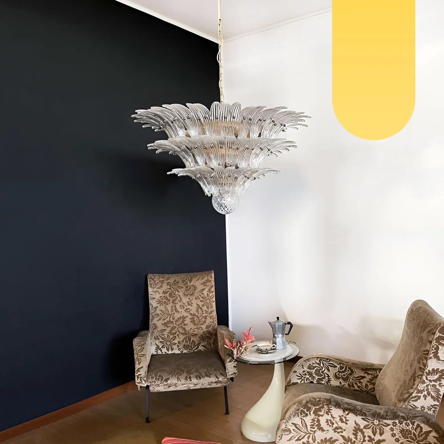 Beautifully Murano Palmette Transparent Chandelier product image