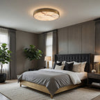 Laurel Alabaster Copper Flush Mount material and finish detail