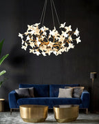 Begonia Branch Chandelier detail view