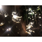 Bird Song Branching Linear Teardrop Chandelier by Bling Lighting Studio