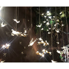 Bird Song Branching Linear Teardrop Chandelier by Bling Lighting Studio