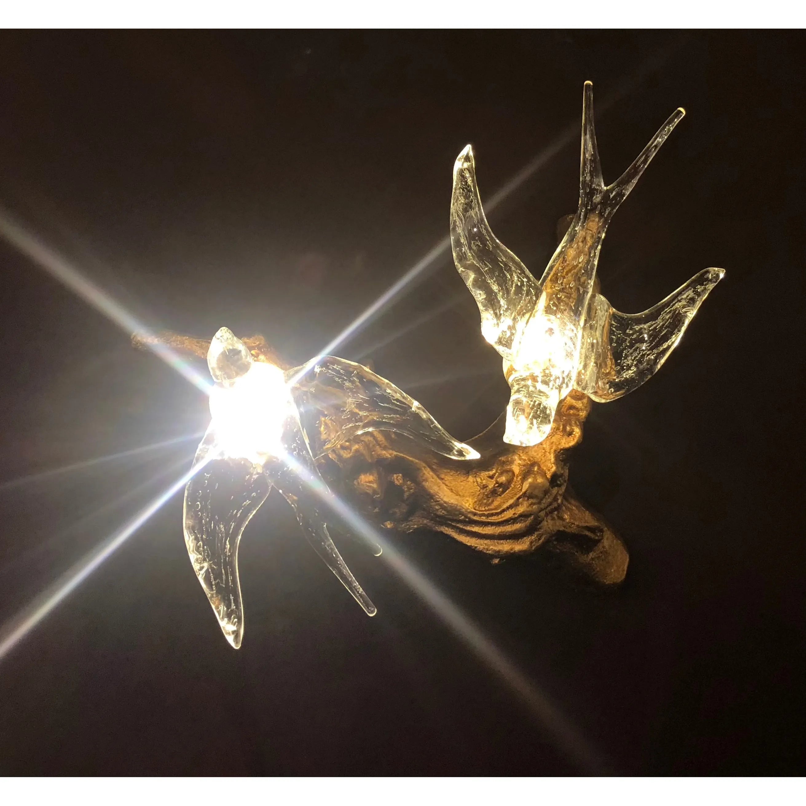Bird Song Branching Linear Teardrop Chandelier by Bling Lighting Studio