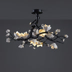 Black Branch Copper Tree Chandelier by Bling Lighting Studio