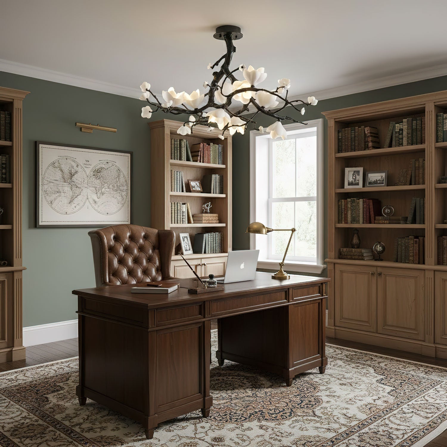 Black Branch Copper Tree Chandelier by Bling Lighting Studio