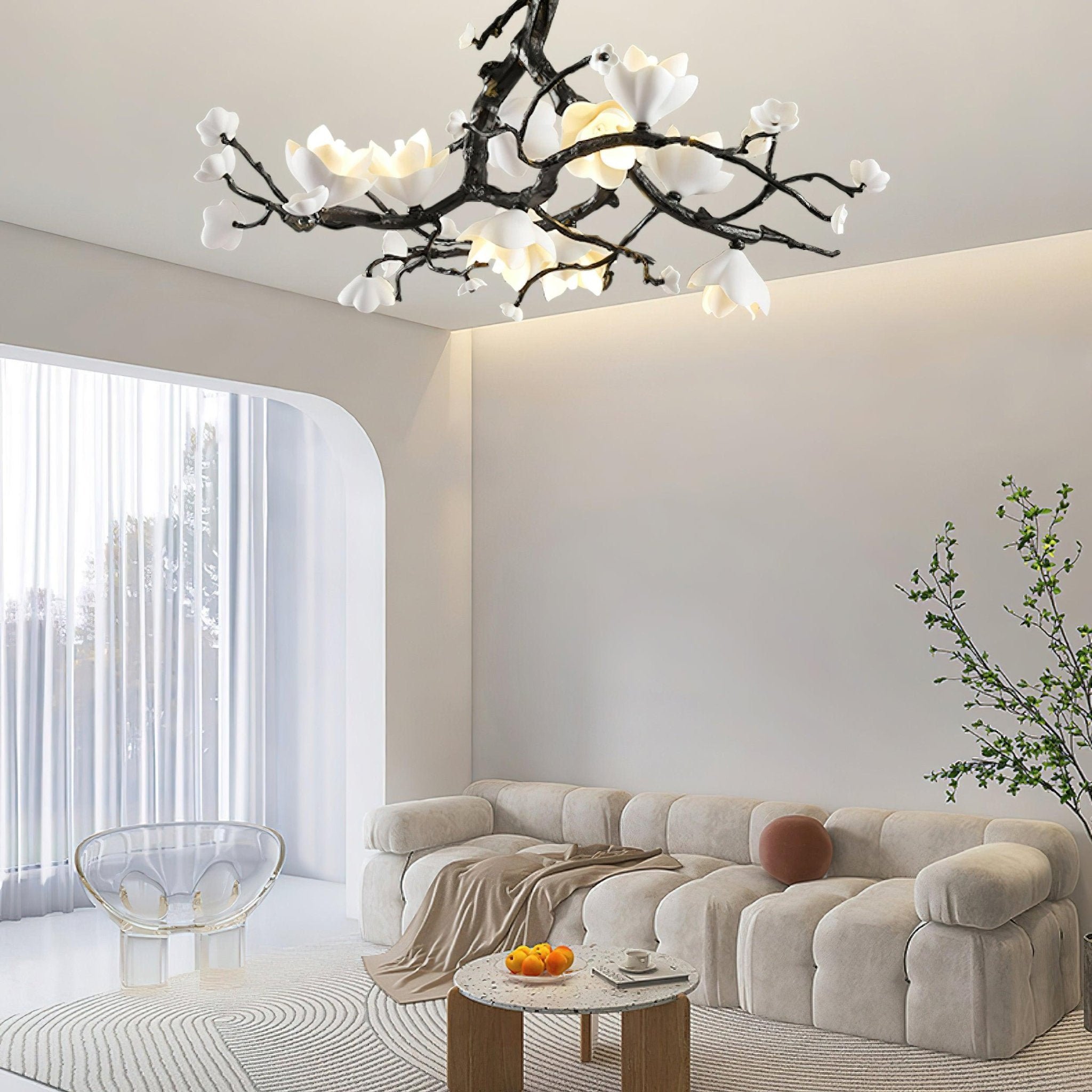 Black Branch Copper Tree Chandelier by Bling Lighting Studio