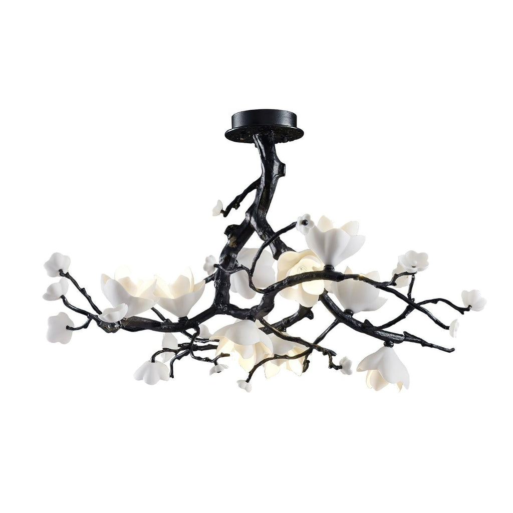Black Branch Copper Tree Chandelier by Bling Lighting Studio