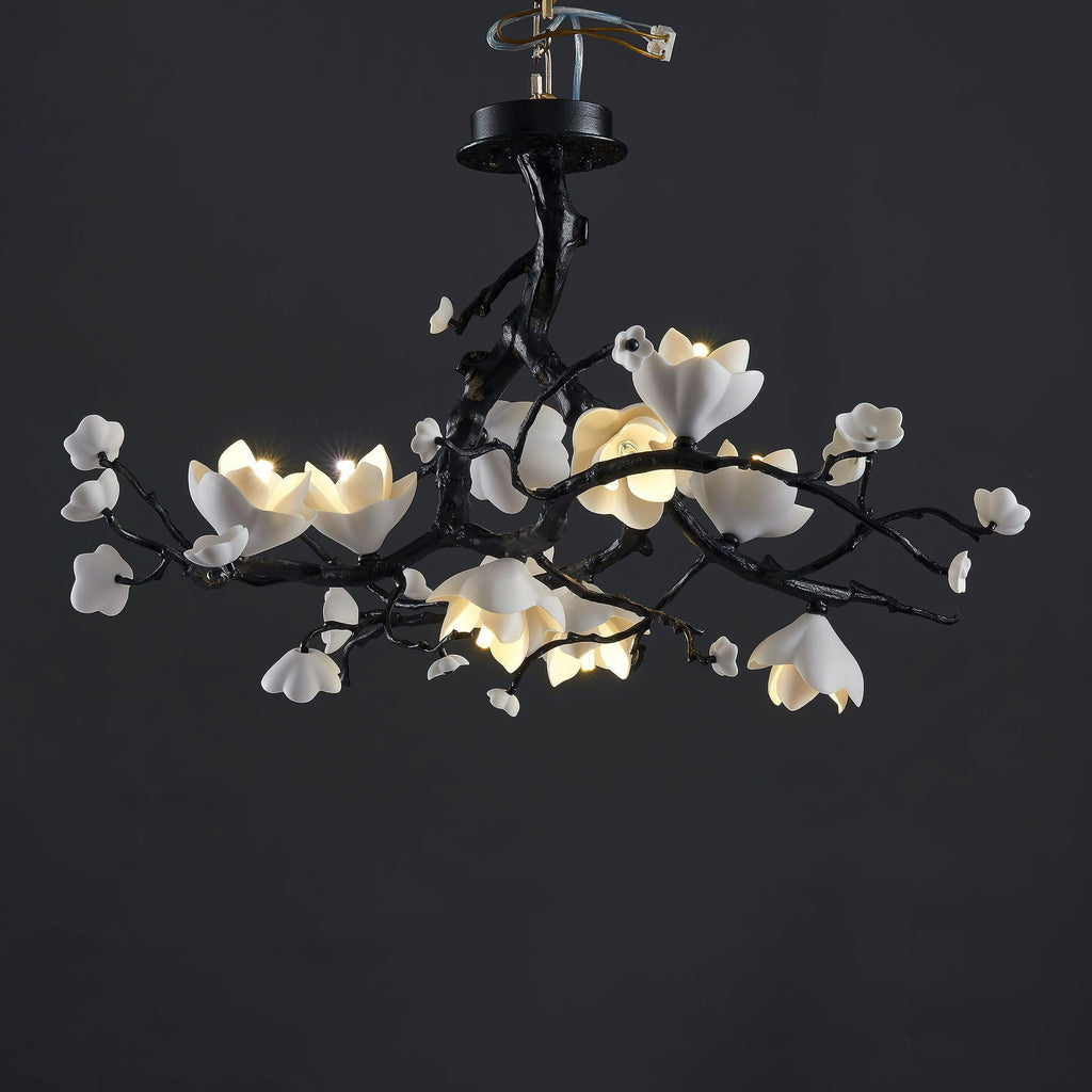Black Branch Copper Tree Chandelier by Bling Lighting Studio