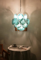Blue Disks Murano Glass Chandelier product image