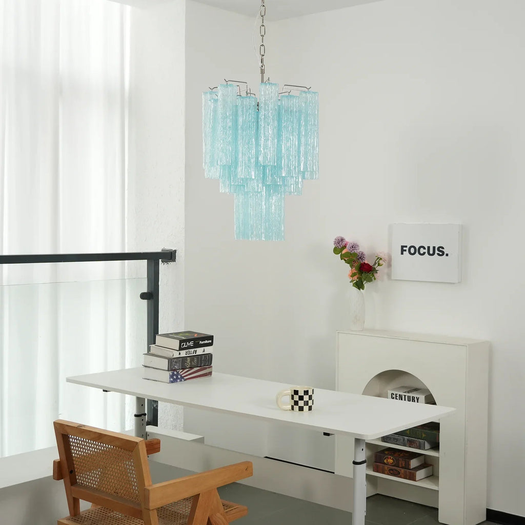 Blue Murano Glass Tube Chandelier product image