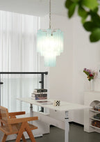Blue Murano Glass Tube Chandelier product image