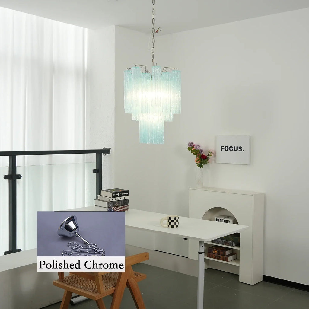Blue Murano Glass Tube Chandelier product image