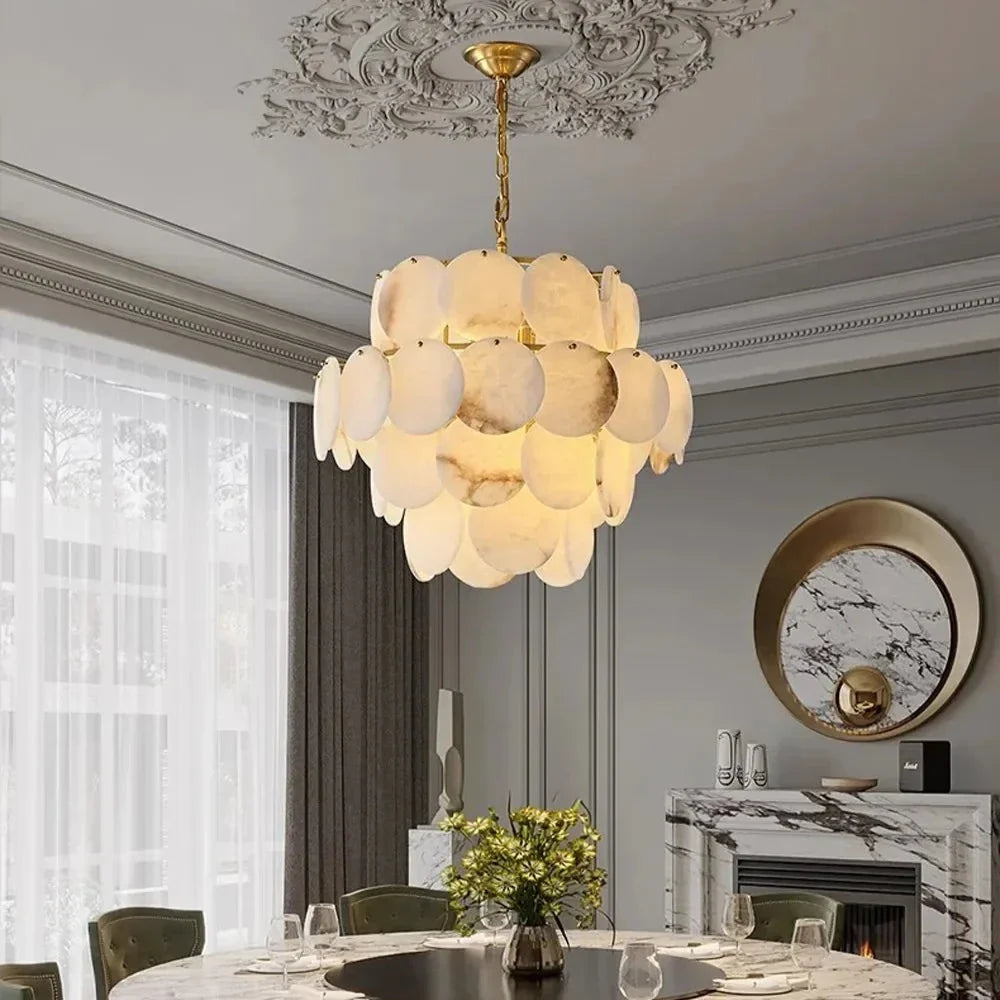 Bordwell Alabaster Chandelier 31" product image