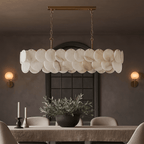 Bordwell Alabaster Dining Room Chandelier 47" by Bling Lighting Studio