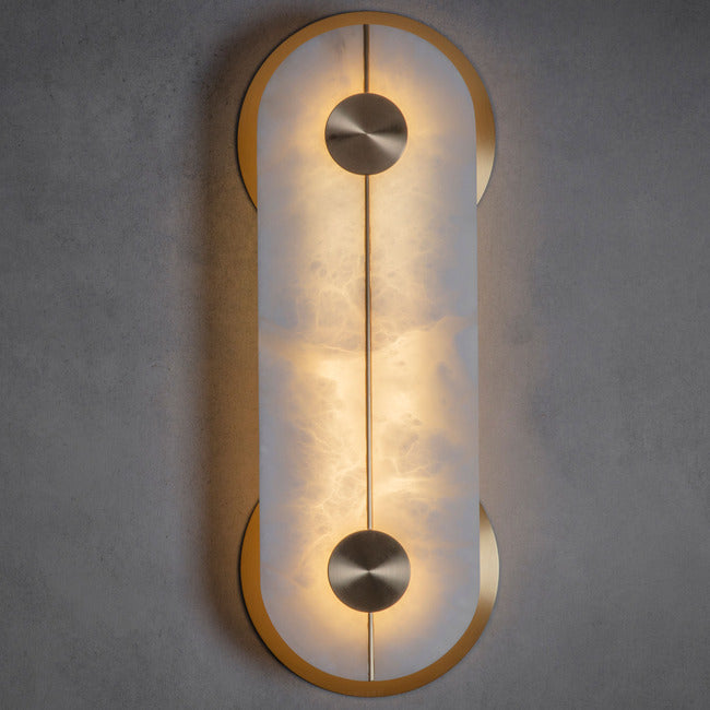 Brace Alabaster Wall Sconce by Bling Lighting Studio