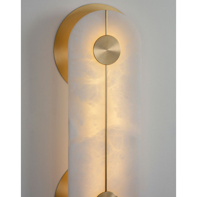 Brace Alabaster Wall Sconce by Bling Lighting Studio
