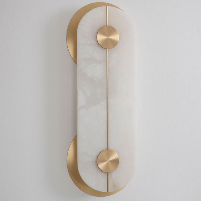Brace Alabaster Wall Sconce by Bling Lighting Studio