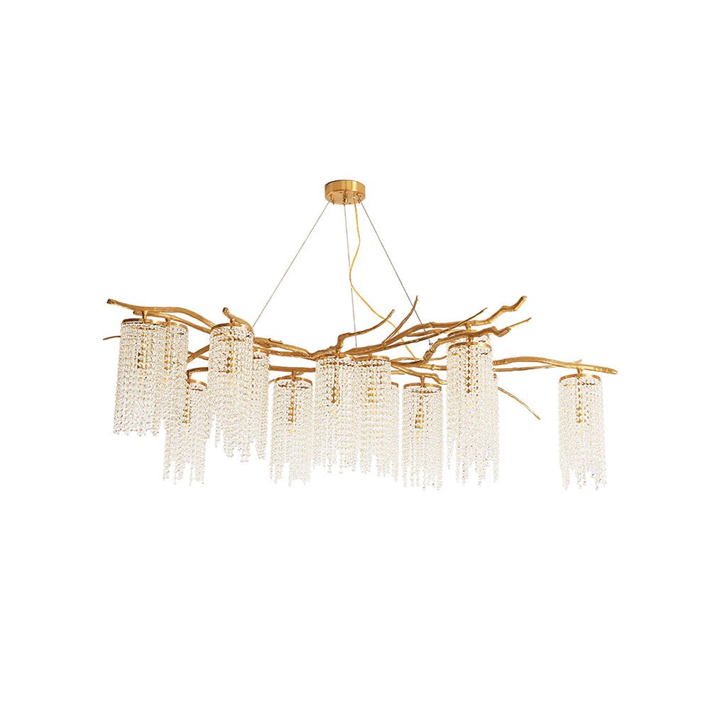 Branch and Leaf Motif Metallic Chandelier product image