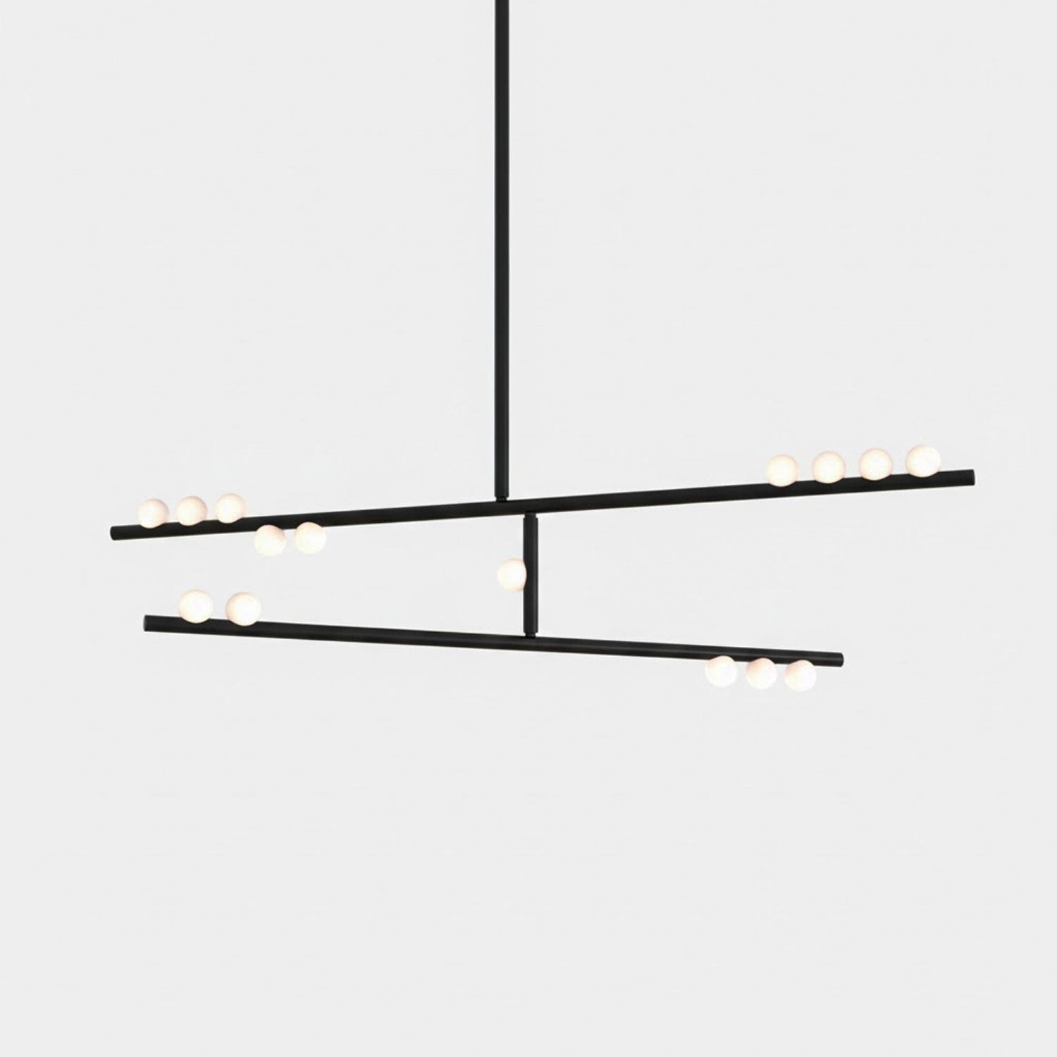 Brass Glass Drop Chandelier