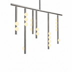 Brass Glass Drop Chandelier