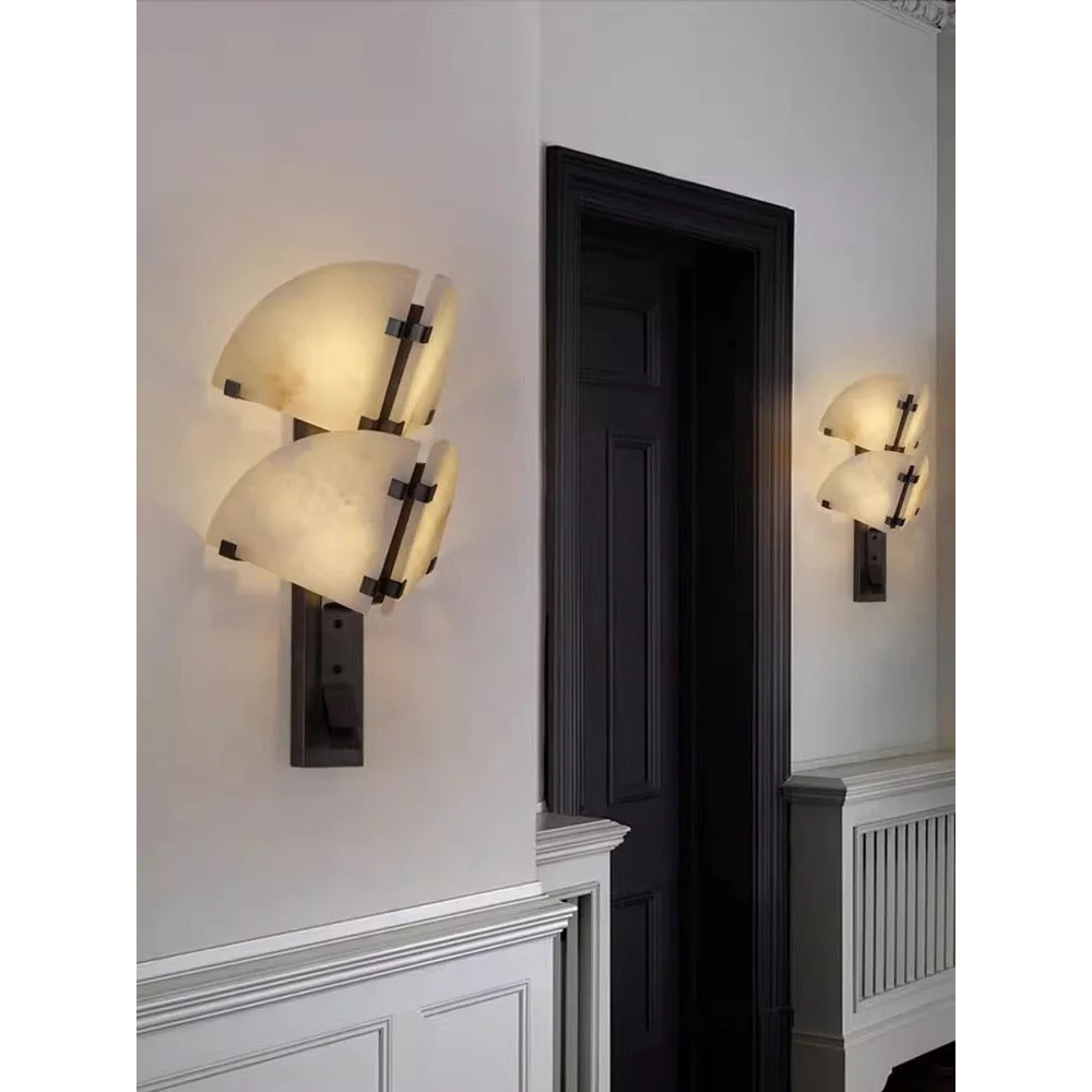 BRIELLE ALABASTER WALL SCONCE by Bling Lighting Studio