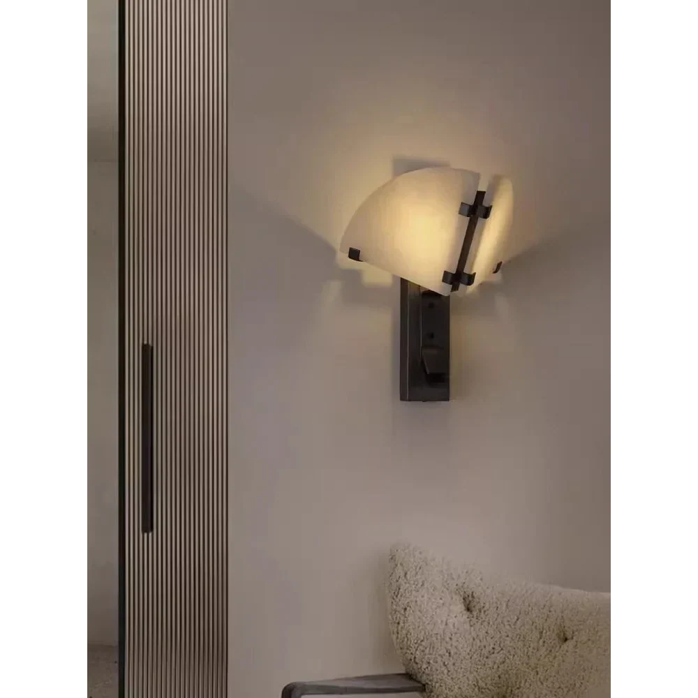 BRIELLE ALABASTER WALL SCONCE by Bling Lighting Studio