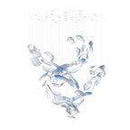 Brush Art Glass Chandelier