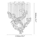 Brush Art Glass Chandelier