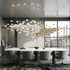 Brush Art Glass Chandelier