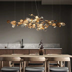 Btria Branch Copper Leaf Linear Chandelier by Bling Lighting Studio